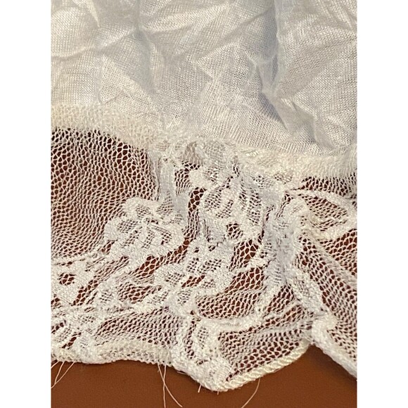 SURREALIST Women's L Slip Dress Tunic Tank Lacey USA Made Boho Chic Y2K Ivory - Picture 8 of 8
